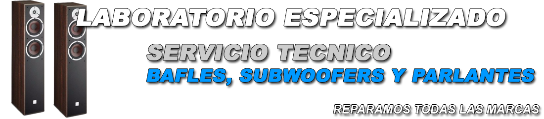 SERVICIO TECNICO BAFLES, SUBWOOFERS Y PARLANTES